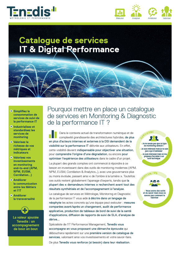 Catalogue de services IT & Digital Performance